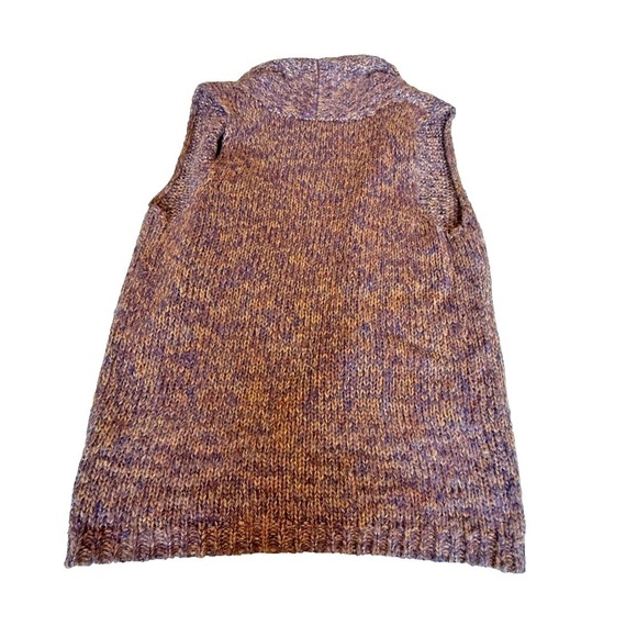Dress Barn Womens Acrylic Blend Open Sweater Vest Browns/Metallic Gold Size Med - Picture 3 of 10